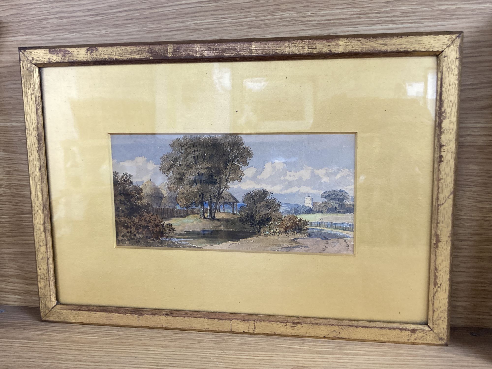 Victorian School, watercolour, View of Bromley Common, 11 x 23cm